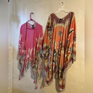 Vince Camuto Patterned Top in Purple and Orange